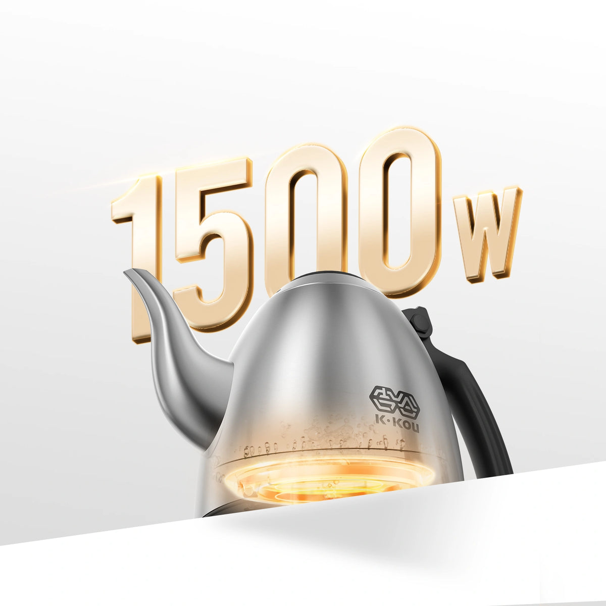 K·KOU TA011 Essential Electric Kettle with 1500W